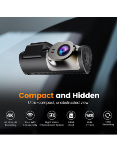 Cámara Dash 4K Delantera y 1080P Trasera DAQICHENG 2