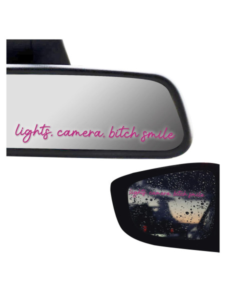 3 Calcomanías de Vinilo Rosa para Espejo Retrovisor de Coche 3 Calcomanías de Vinilo Rosa para Espejo Retrovisor de Coche