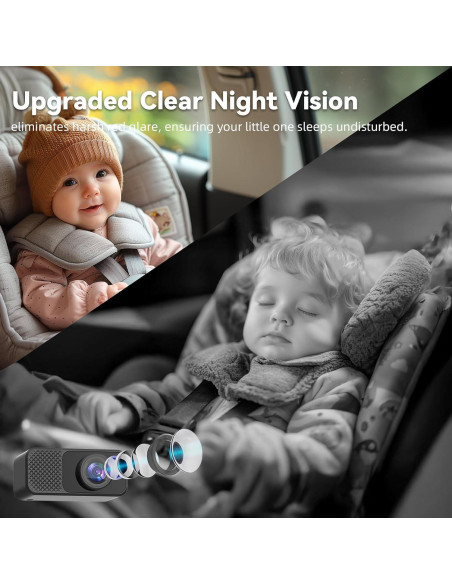 Cámara de Auto para Bebés Mulzeart 7" FHD Doble Visión Cámara de Auto para Bebés Mulzeart 7" FHD Doble Visión