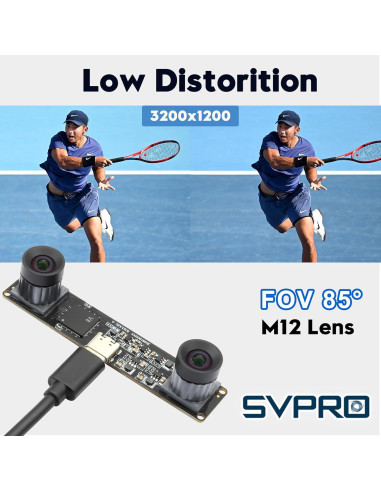 Cámara USB Dual SVPRO 1200P 60fps para Grabación Rápida