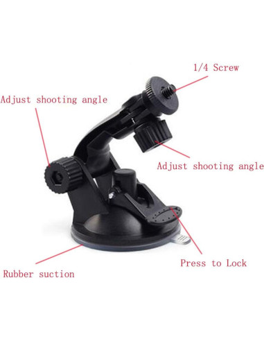 Soporte de Ventosa para Cámara de Acción Walway Tech 11cm