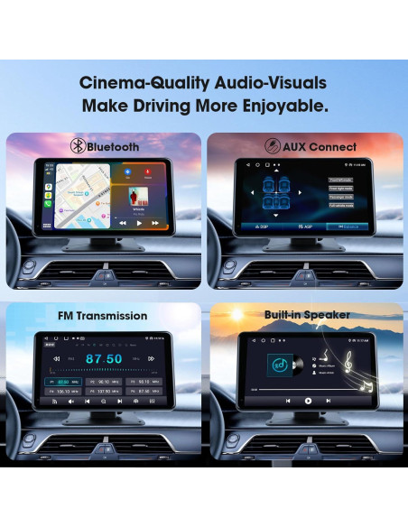 Estéreo de Coche Inalámbrico Haudio 7" con CarPlay y GPS Estéreo de Coche Inalámbrico Haudio 7" con CarPlay y GPS
