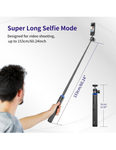Trípode Selfie Extensible Kaitezenz KT-1004 157 cm 360 2