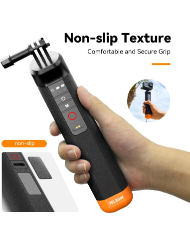 Mango Flotante Bluetooth TELESIN para GoPro 13-8, 30 cm