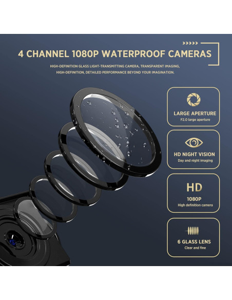 Cámara de Respaldo 4K ASLONG con Pantalla Táctil 10.36" Cámara de Respaldo 4K ASLONG con Pantalla Táctil 10.36"