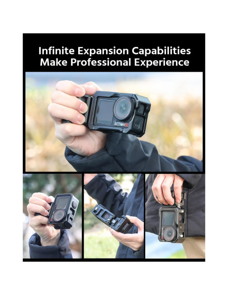 Mango Lateral Mini ROZOER para DJI Osmo Action 5 Pro - Aluminio Ligero Mango Lateral Mini ROZOER para DJI Osmo Action 5 Pro - Aluminio Ligero