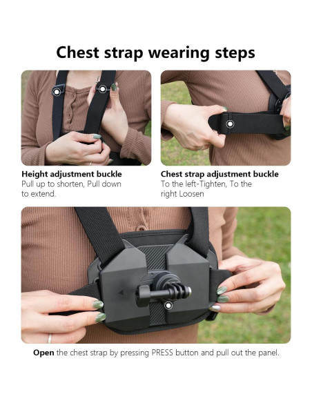 Soporte de Pecho NEOSOU para Osmo Pocket 3 y GoPro Soporte de Pecho NEOSOU para Osmo Pocket 3 y GoPro