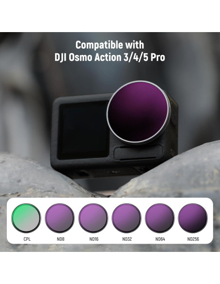 Juego de Filtros ND NEEWER para DJI Osmo Action 5 Pro/4/3 - 6 Piezas Juego de Filtros ND NEEWER para DJI Osmo Action 5 Pro/4/3 - 6 Piezas