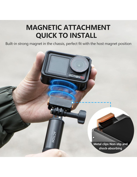 Adaptador Magnético Tomat para DJI Osmo Action 5 Pro - 40g Adaptador Magnético Tomat para DJI Osmo Action 5 Pro - 40g