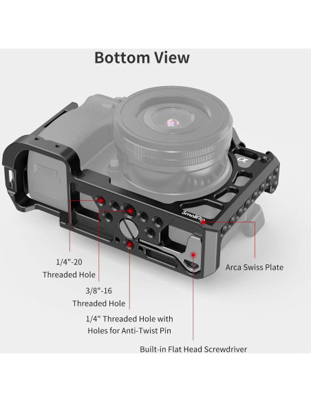 Jaula para Cámara Sony A6400 A6100 SmallRig 2310 - Protección y Montaje Jaula para Cámara Sony A6400 A6100 SmallRig 2310 - Protección y Montaje