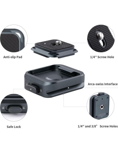 Placa de Liberación Rápida PGYTECH con Adaptador Arca-Swiss