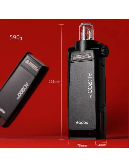 Flash Estroboscópico Godox AD200 Pro para Cámara Sony 200W TTL Flash Estroboscópico Godox AD200 Pro para Cámara Sony 200W TTL