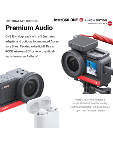 Cámara de acción Insta360 ONE R 1" 5.3K 30fps + 128GB Cámara de acción Insta360 ONE R 1" 5.3K 30fps + 128GB