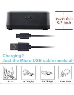 Cargador de Batería LCD Triple USB Kastar NP-BX1 para Sony 2