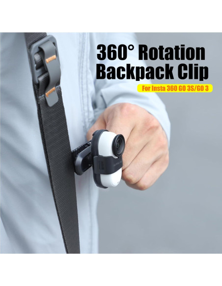 Soporte Clip para Sombrero Insta360 Go 3/3s - Rotación 360 Soporte Clip para Sombrero Insta360 Go 3/3s - Rotación 360