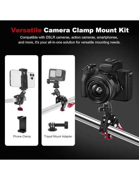 Soporte de Cámara Super Clamp Mechrig SY011 para GoPro y DSLR Soporte de Cámara Super Clamp Mechrig SY011 para GoPro y DSLR