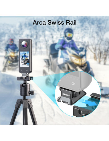 Adaptador de tornillo Arca GP-01 para cámaras GoPro y 360