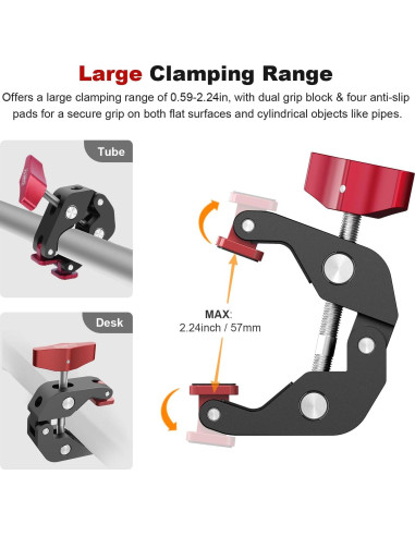 Soporte de Cámara Super Clamp Mechrig SY011 para GoPro y DSLR