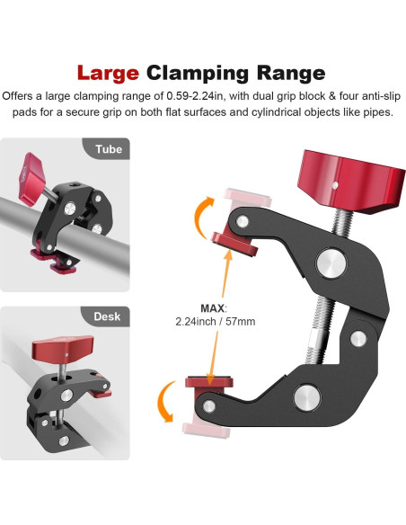 Soporte de Cámara Super Clamp Mechrig SY011 para GoPro y DSLR Soporte de Cámara Super Clamp Mechrig SY011 para GoPro y DSLR