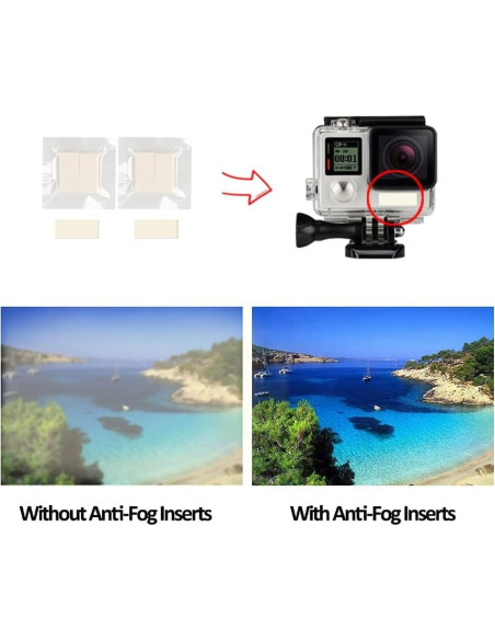 60 Inserts Antivaho Reutilizables para GoPro y SJCAM - Elecphbo 60 Inserts Antivaho Reutilizables para GoPro y SJCAM - Elecphbo