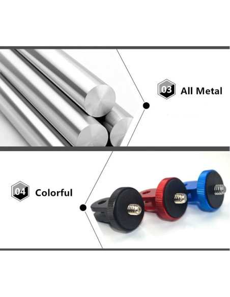 Adaptador de Montaje de Aluminio ARNARKOK para GoPro y Cámaras Adaptador de Montaje de Aluminio ARNARKOK para GoPro y Cámaras