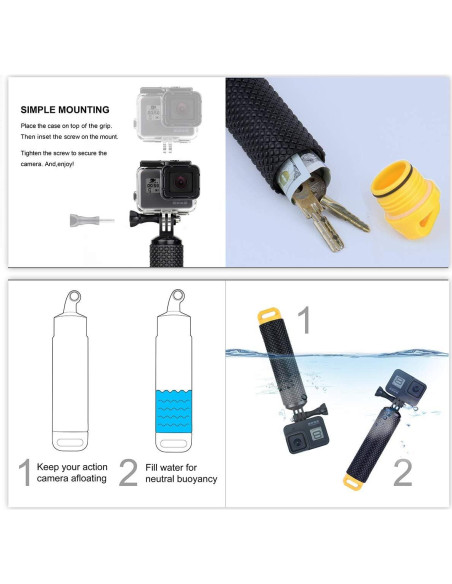 Agarre Flotante Impermeable SOONSUN para GoPro y Accesorios Agarre Flotante Impermeable SOONSUN para GoPro y Accesorios