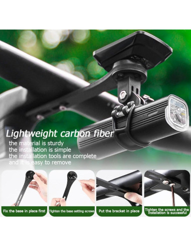Soporte para Computadora de Ciclismo Wolfride de Fibra de Carbono