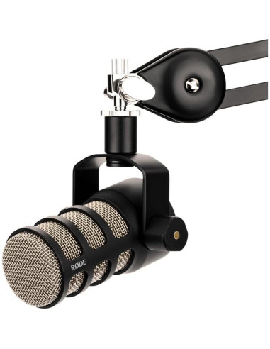 Micrófono Dinámico Rode PodMic para Podcasting + Soporte + Filtro Pop + Cable XLR 6.1m + Paño