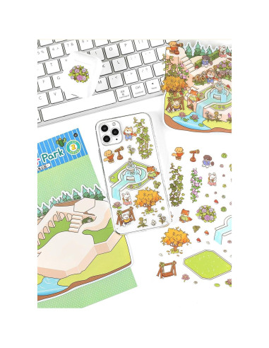 Kit de Pegatinas 3D DIY EUTVIBRP - 4 Escenas de Dibujo Animado