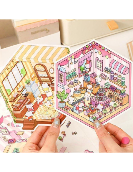 8 Juegos de Pegatinas 3D DIY Affoto para Manualidades 8 Juegos de Pegatinas 3D DIY Affoto para Manualidades