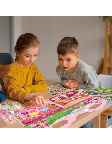 Conjunto de 4 Libros de Pegatinas Reutilizables SWARKOL