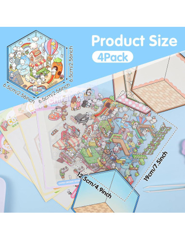 Set de Stickers 3D Kawaii LLOUSSAK - 4 Temas Miniatura