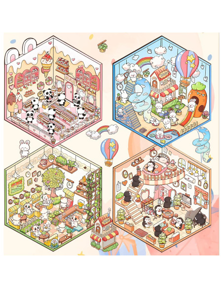 Set de Stickers 3D Kawaii LLOUSSAK - 4 Temas Miniatura Set de Stickers 3D Kawaii LLOUSSAK - 4 Temas Miniatura