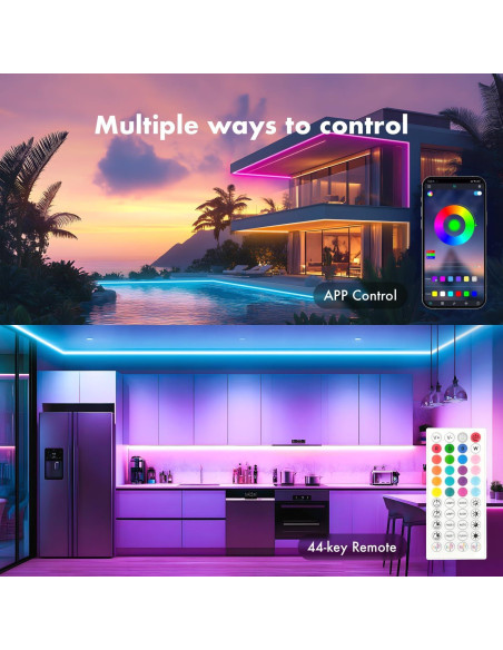 Luces LED RGB 6.1m ShenZhen - Control Remoto y App Luces LED RGB 6.1m ShenZhen - Control Remoto y App