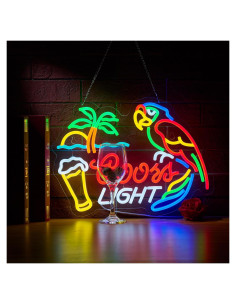 Cartel de Neón LED Bar Loro SGTD 42x33 cm Dimmable USB