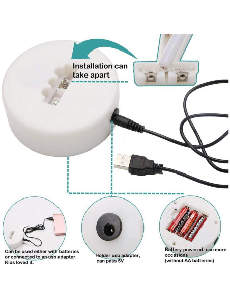Luz de Neón Relámpago ENUOLI LED Decorativa 28cm USB Luz de Neón Relámpago ENUOLI LED Decorativa 28cm USB