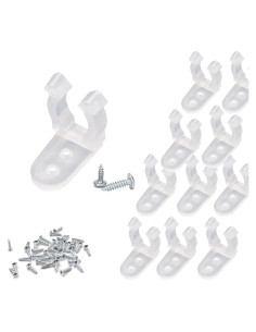 100 Clips de Cuerda LED TiTiToo + 200 Tornillos de 10mm