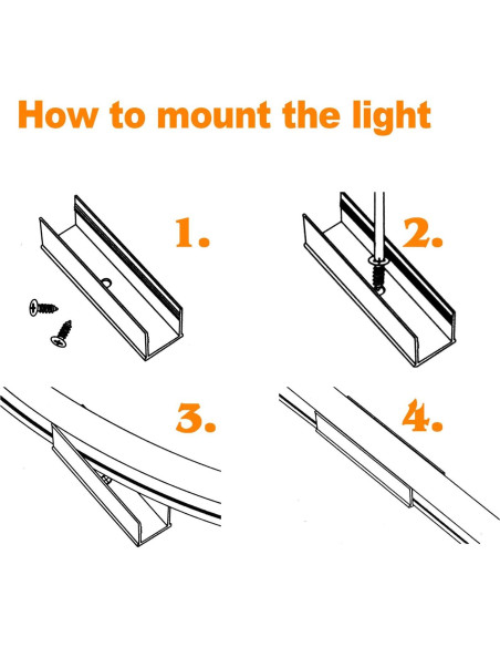 Clip de Montaje de Aluminio Shine Decor 20pcs para Luces LED Clip de Montaje de Aluminio Shine Decor 20pcs para Luces LED