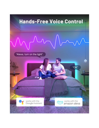 Luces de Cuerda de Neón LED Pak 5m RGB Inteligentes IP67