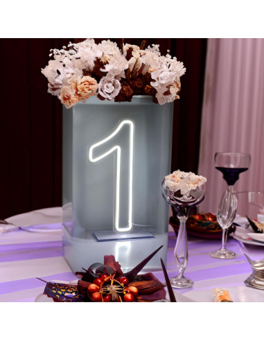 Letrero Neón LED Número 1 NUOSHANZS 42x28 cm Decoración