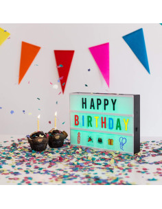 Caja de Luz LED Multicolor BONNYCO con 400 Letras y Emojis 2