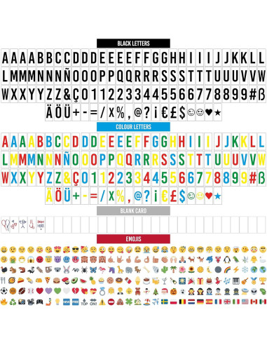 Caja de Luz LED Multicolor BONNYCO con 400 Letras y Emojis
