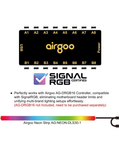 Barra de Luz LED RGB Direccionable Airgoo AG-NEON-DLS30-1 30cm