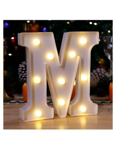 Luz LED Decorativa Letra M TEHIBIEN para Fiestas y Bodas