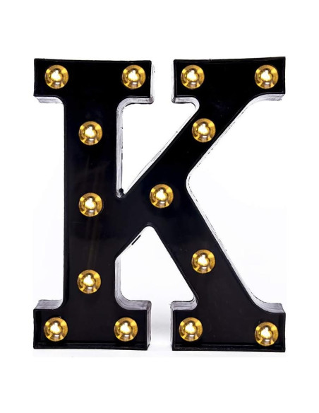 Luz LED Letras Foaky K 22 cm para Decoración de Eventos Luz LED Letras Foaky K 22 cm para Decoración de Eventos