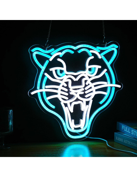 Letrero de Neón Leopardo LED Dimmable 32.5cm USB GNVETZLL Letrero de Neón Leopardo LED Dimmable 32.5cm USB GNVETZLL
