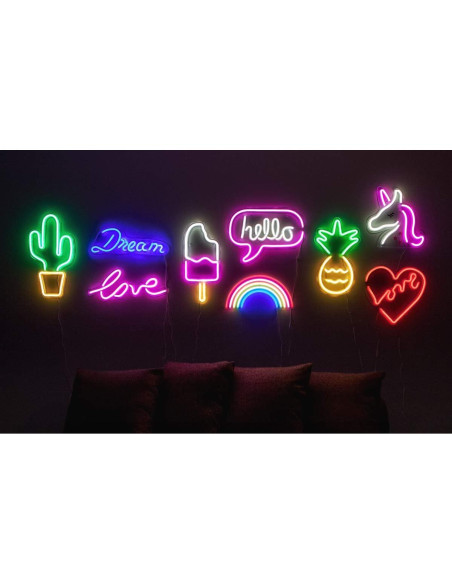 Letrero LED Arcoíris Isaac Jacobs 38.1x19.05 cm USB Decoración Letrero LED Arcoíris Isaac Jacobs 38.1x19.05 cm USB Decoración