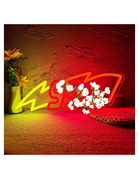 Letrero de Neón LED Coche de Carreras PYTNXAG 39.9x16.8cm Letrero de Neón LED Coche de Carreras PYTNXAG 39.9x16.8cm