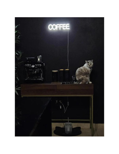 Letrero de Neón LED CAFÉ Cusgazy 37x11 cm USB Decoración