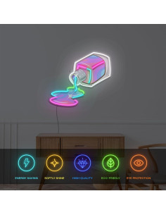 Cartel de Neon Esmalte de Uñas Vital Neon 30x27 cm LED USB 2